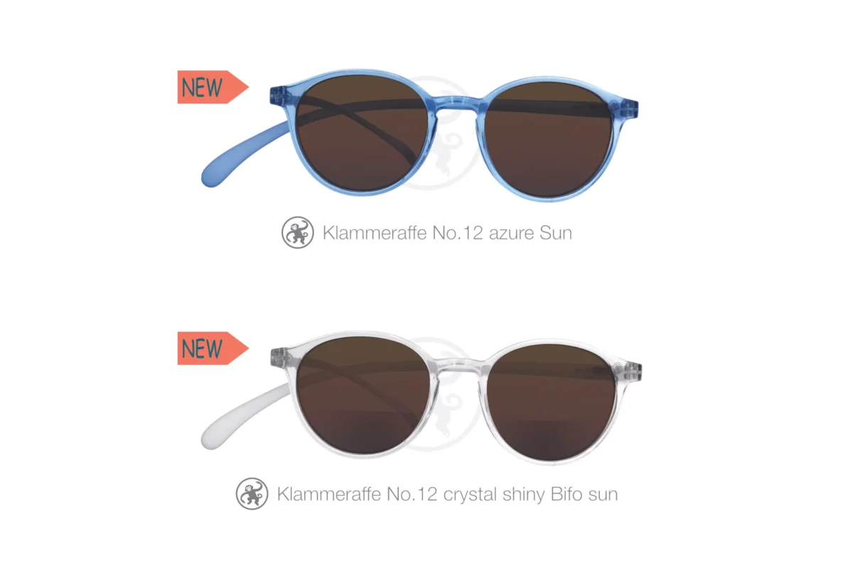 Klammeraffe Modell 12 Sun/Bifokal: Azur und Crystal Shiny